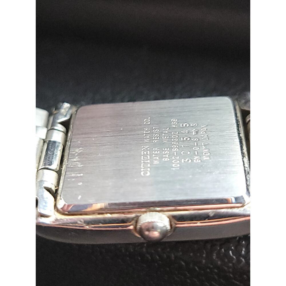 _silver Rectangular Citizen Quartz Watch With Whi… - image 7